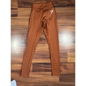Gymshark Brown bronze High Waisted Gym Leggings Workout Running Tights Womens XS